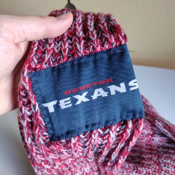 NWT Forever Collectibles Houston Texans Football Team Knit Infinity Scarf Winter - Picture 4 of 7